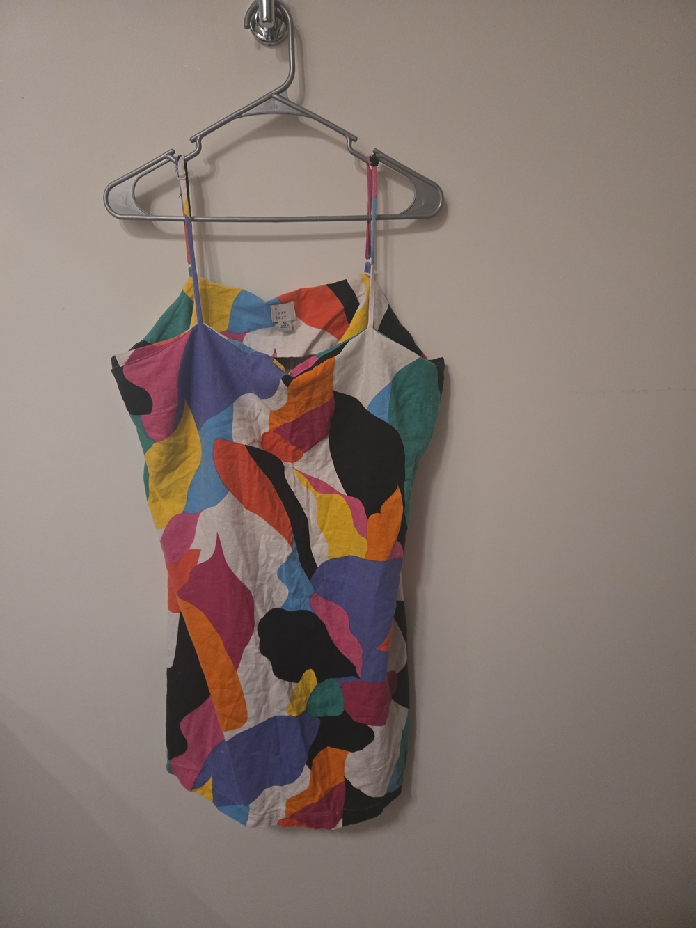 a new day Multicolor Abstract Print Spaghetti Strap Camisole